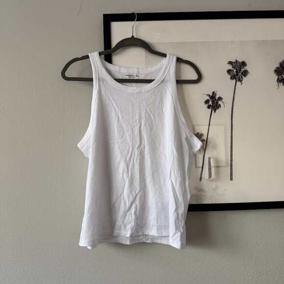 Abercombie & Fitch | NWT Polished Skimming Crew Tank White Size Medium - Picture 5 of 9
